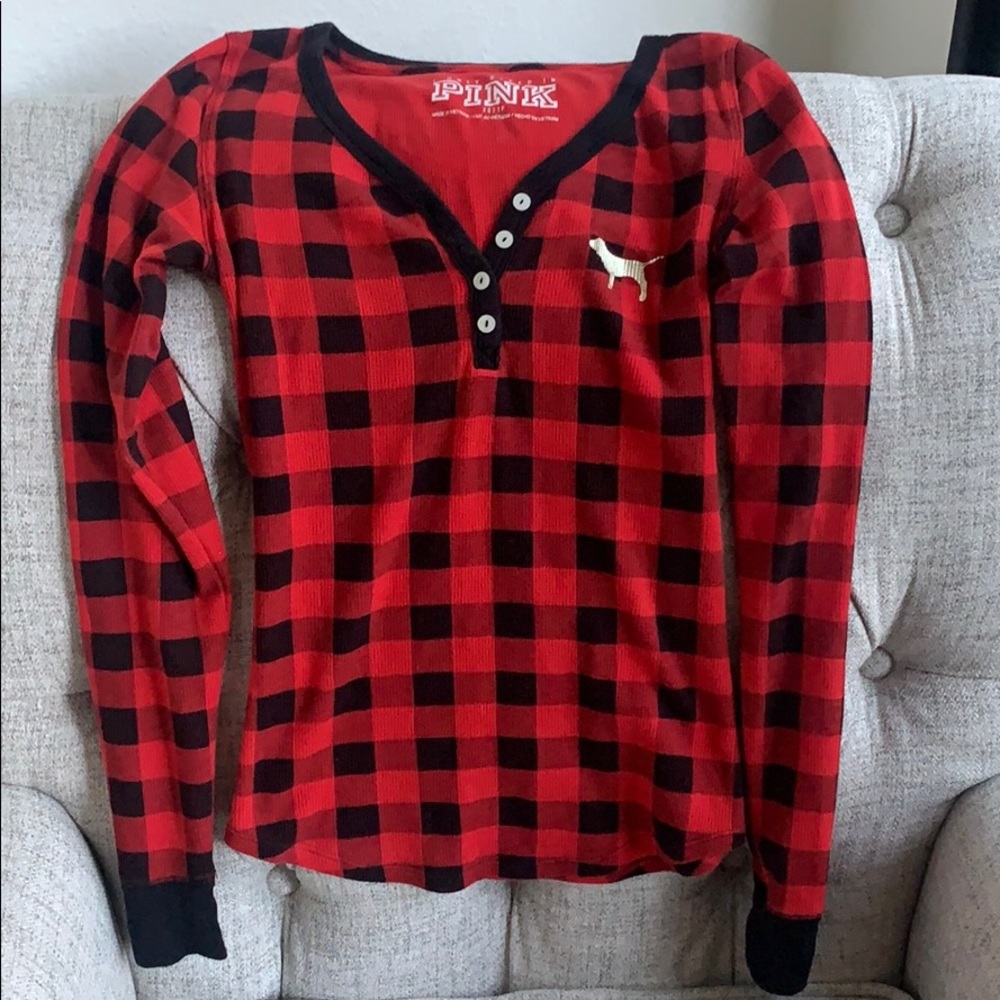 Victorias Secret Pink Check Buffalo Pjs XS